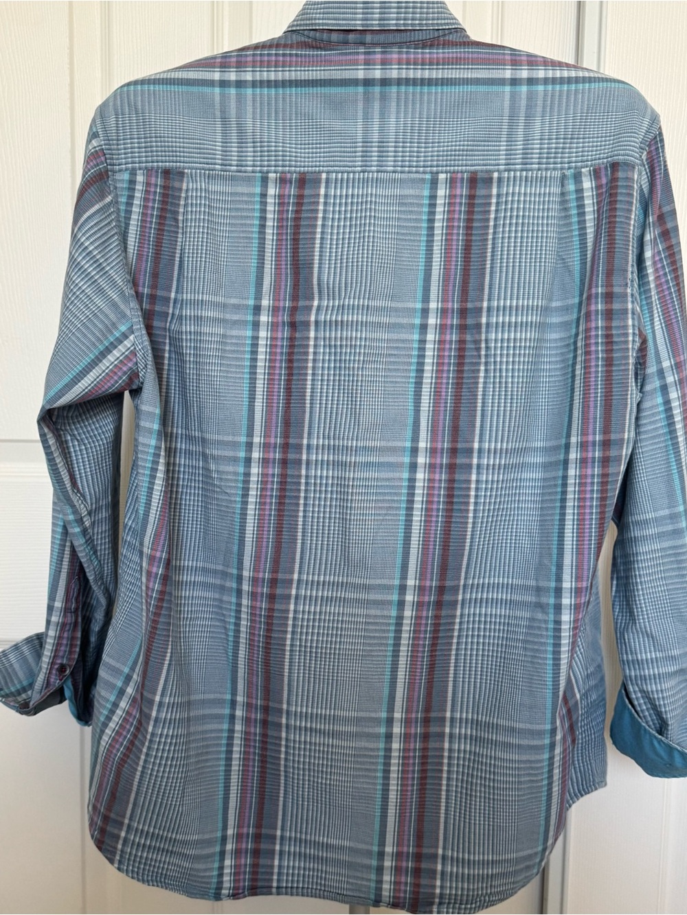 Tommy Bahama Turquoise & Blue Plaid Button-Down Shirt - Picture 3 of 7